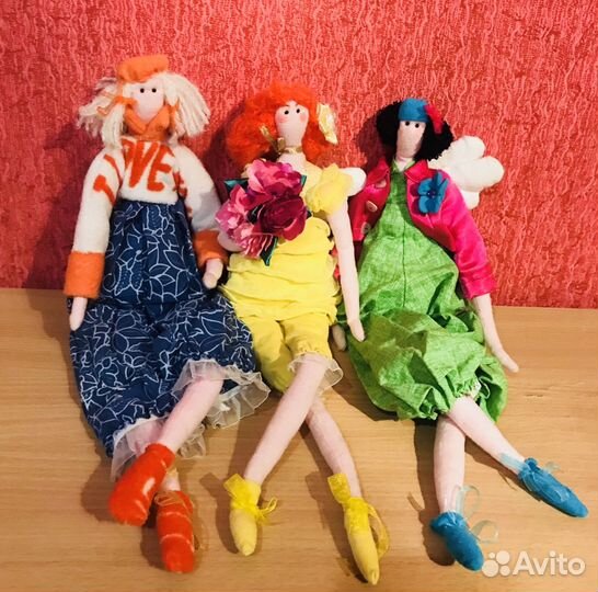 Текстильные куклы, игрушки