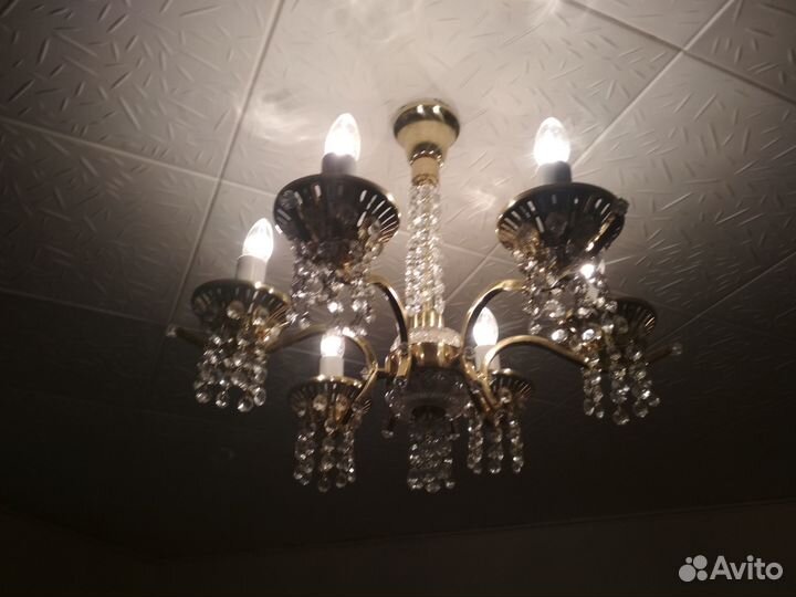 Хрустальная люстра СССР (Чехословакия)