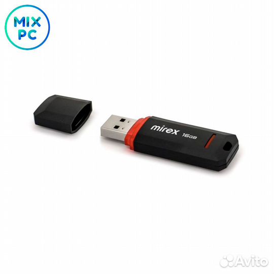 Флеш диск 16GB Mirex Knight Black USB 2.0