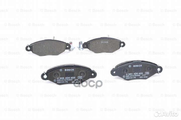 Колодки тормозные дисковые 0986424455 Bosch