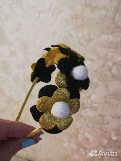 Ободок. Ручная работа. Фетр. Фоамиран