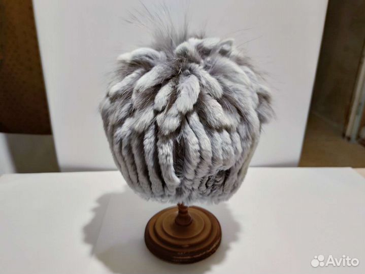 Меховая шапка зимняя женская кролик, 58 (L) р