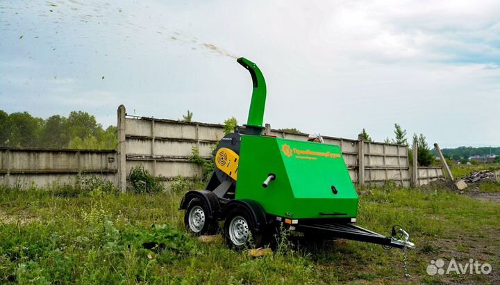 Измельчитель дерева greenпинг на прицепе