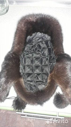 Шапка норковая ушанка финка