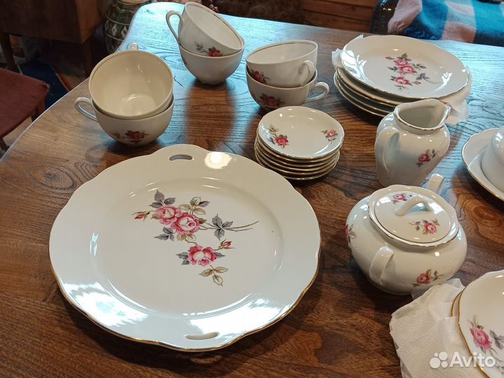 Чайный сервиз гдр Кахла Kahla Роза