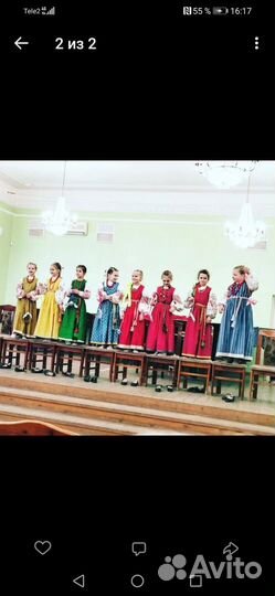 Русский народный костюм для девочек 128-140