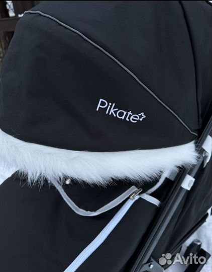 Санки коляска с конвертом черные Арктик