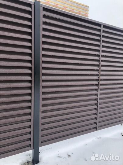 Заборы из евро жалюзи