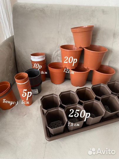 Горшки для рассады, транспортировочные кашпо