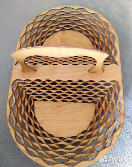 Ваза конфетница декоративная из дерева