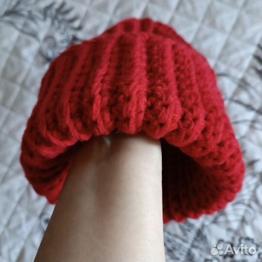 Шапка вязаная бини женская