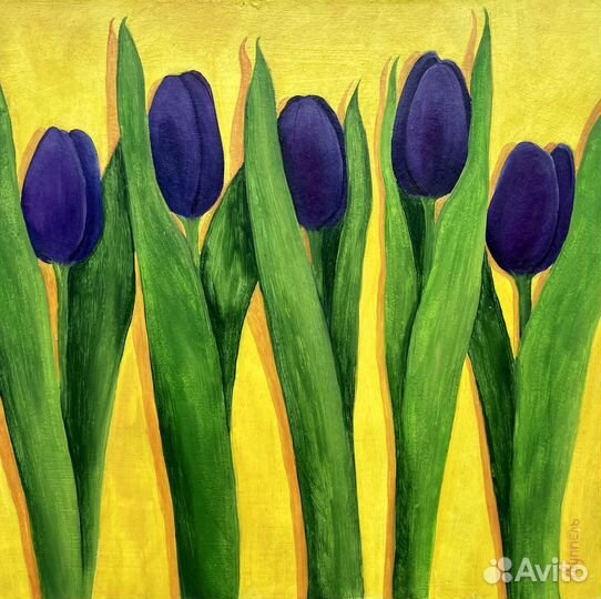 Картина маслом «Тюльпаны»