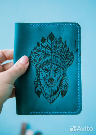 Обложка на паспорт из натуральной кожи 