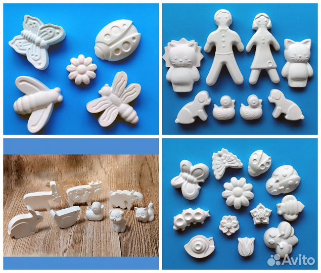 Наборы гипсовых фигурок для раскpашивания