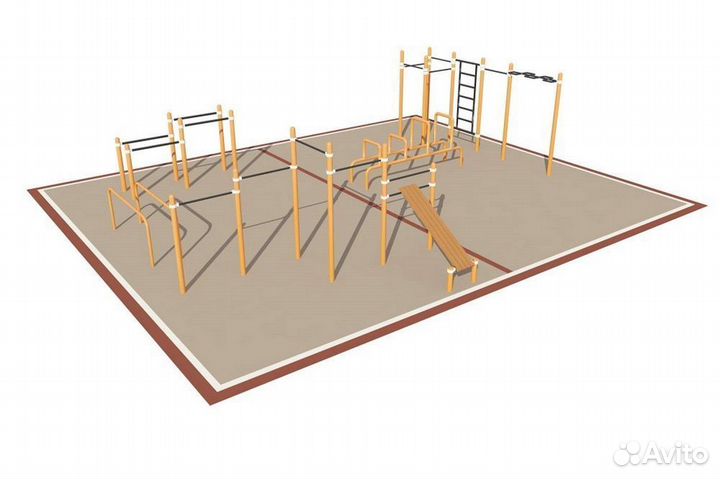 Площадка уличная для воркаут Дворовая Pioner A16689