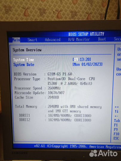 Материнская плата Asrock G31M-GS с процессором