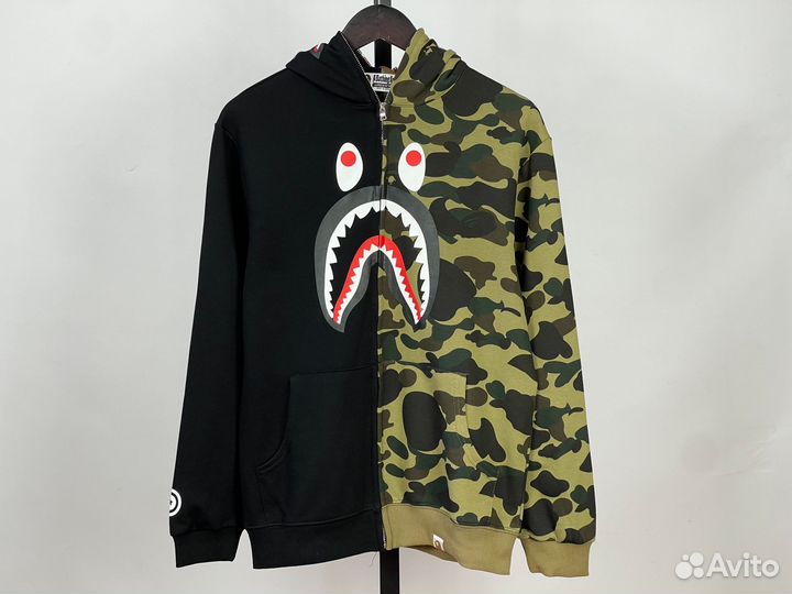 Full Zip Hoodie bape Green/Black/Camo