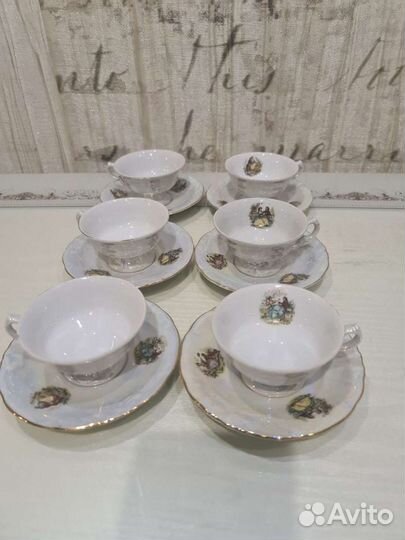 Сервиз кофейный, перламутровый «Свидание»