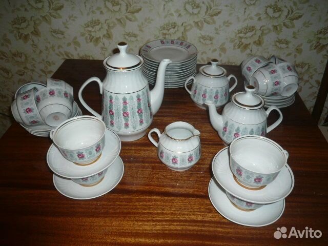 Чайно кофейный сервиз RPR Рижский фарфоровый завод