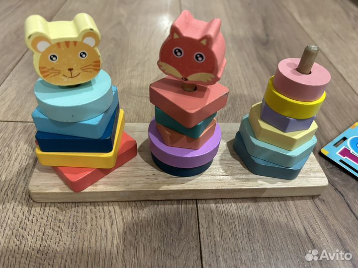 Развивающие деревянные игрушки пакетом