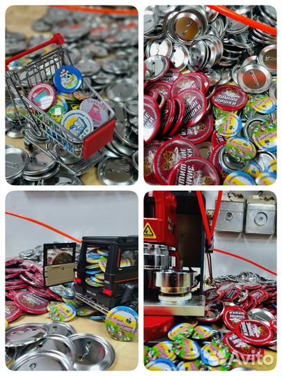 Производство закатных значков: 25,37,56,78 мм