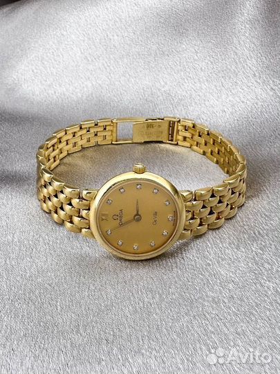 Золотые часы 750 Omega De Ville оригинал 46.5 гр