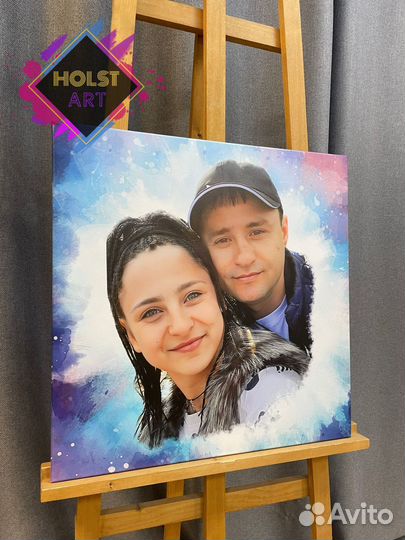 Портрет по фото на холсте