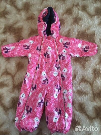 Зимний комбинезон для девочки с сапожками