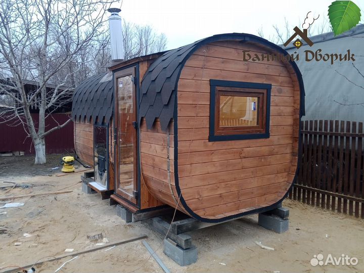 Баня бочка 2х4 под ключ - доступный комфорт