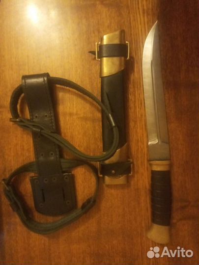 Казачий пластунский нож из дамасской стали