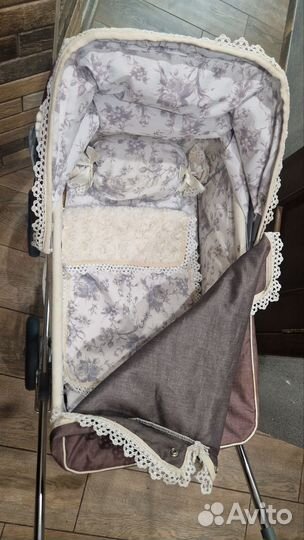 Коляска для кукол Реборн с сумкой и зонтом, 90 см