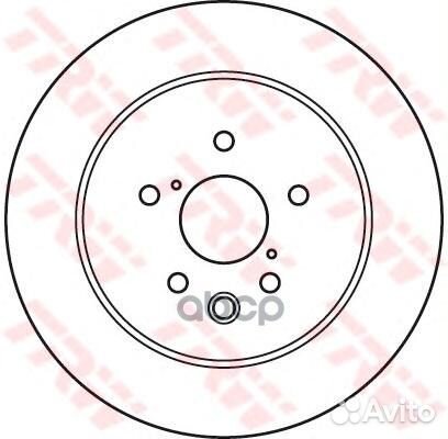 Диск тормозной задний TRW DF6063 DF6063 TRW
