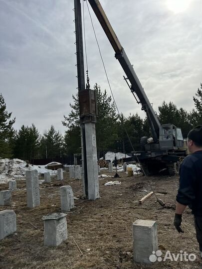 Забивка жб сваи