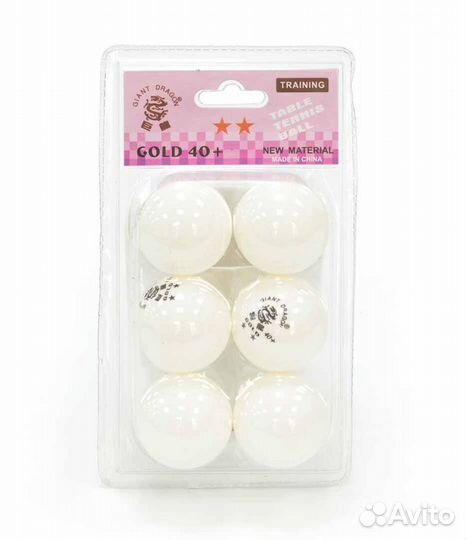 Мячи GIant Dragon Training Gold 2* New (6 шт