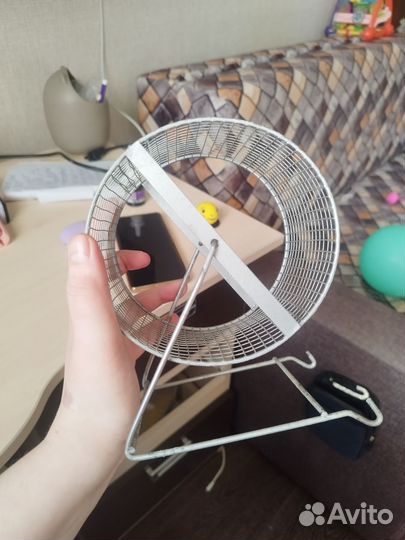 Металлическое колесо для грызунов хром