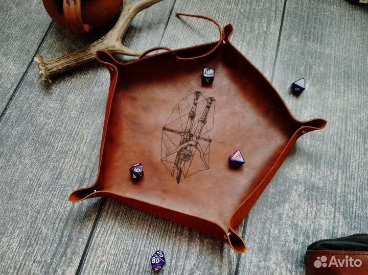 Дайс Трей натуральна кожа