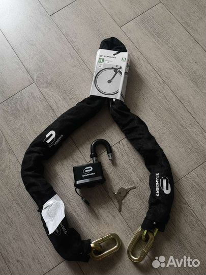 Цепь противоугонная мощная с замком 12 мм 150 см