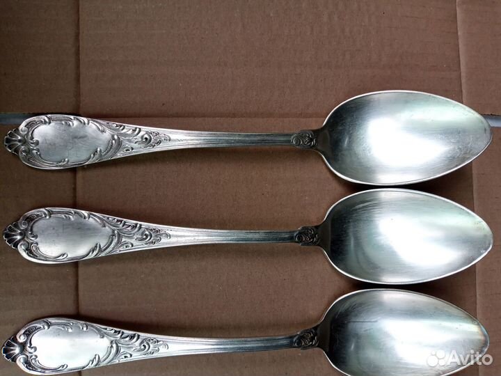 Набор мельхиоровых столовых ложек периода СССР