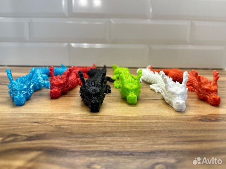 3d фигурки китайских драконов антистресс