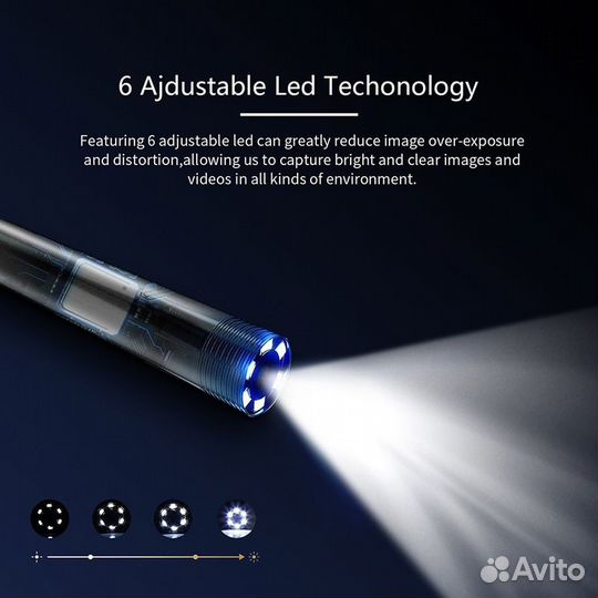 Технический гибкий Эндоскоп 2 метра 5.5мм