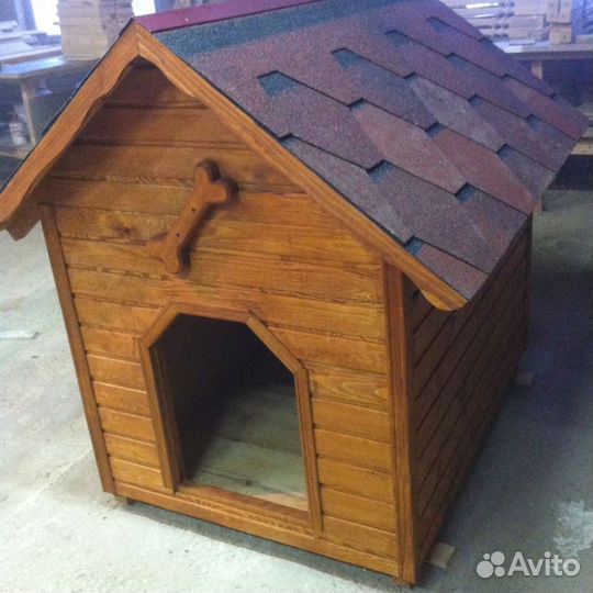 Будка для собаки с отделкой