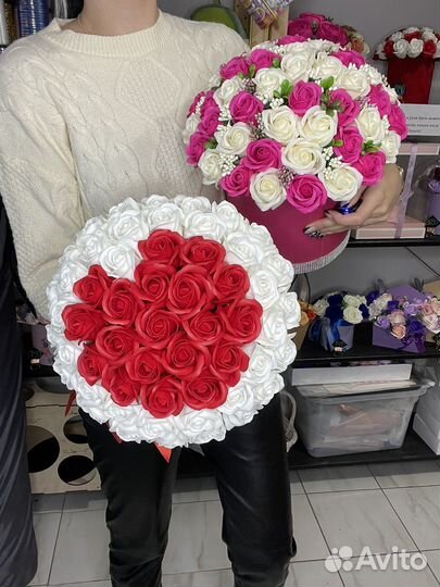 Букет из мыльных роз