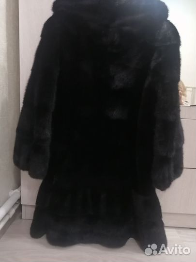 Шуба норковая с капюшоном 46-48
