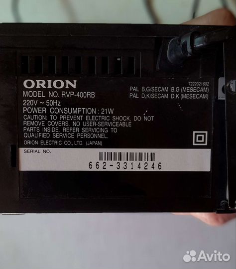 Видеомагнитофон orion Япония
