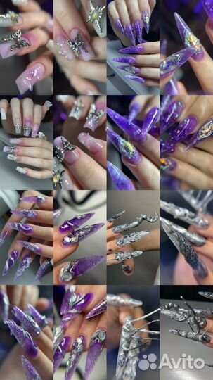Крейзи маникюр наращивание ногтей