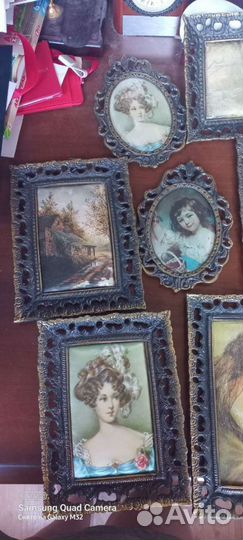 Шелкография в бронзовых рамочках