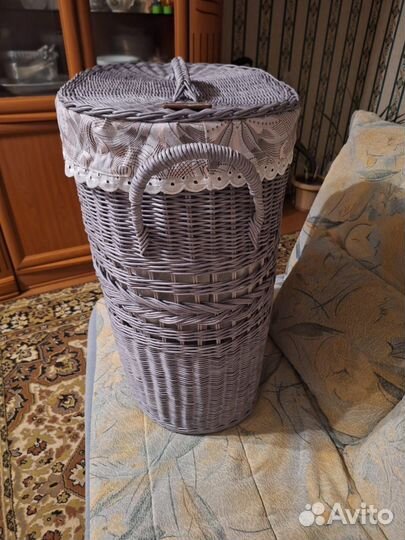 Бельевая корзина (серая)