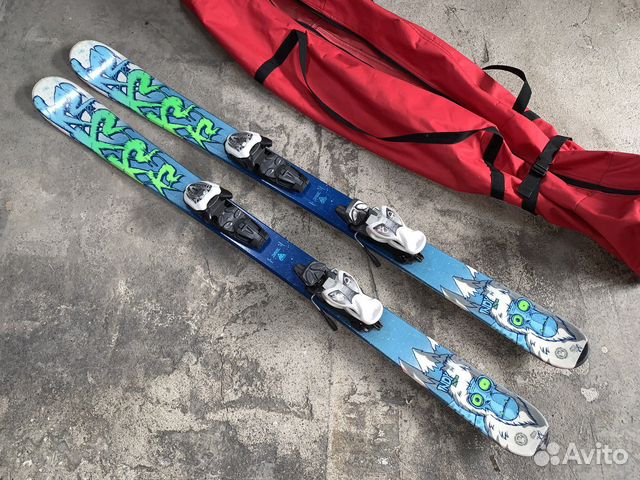 Горные лыжи 124 детские k2 с чехлом