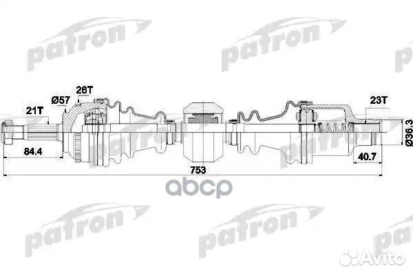 Полуось прав renault: clio II 1.2/1.2 16V/1.4/1.4
