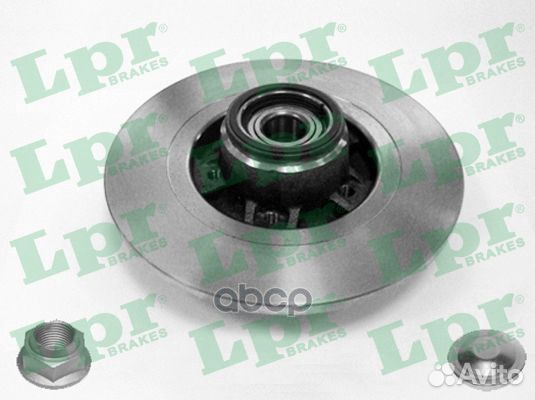 Диск тормозной renault kangoo 08- задний с подш